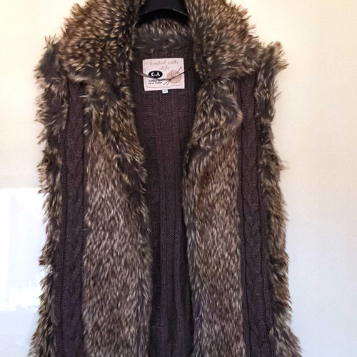 Damen strickweste braun - damen,