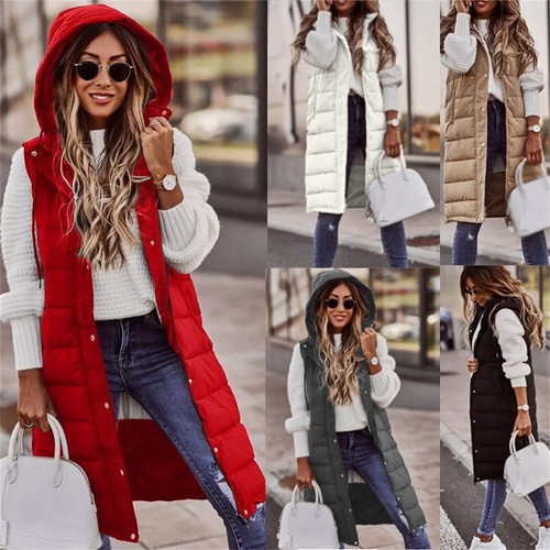 Lange wärmejacke damen weste - wärmejacke,