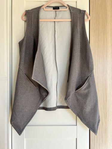 Weste grau offen - , seitliche