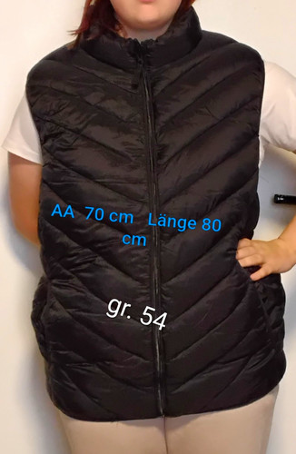 Damen steppweste schwarz 54 - damen,