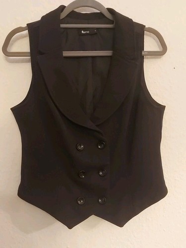 Flame damenweste schwarz mit - flame,