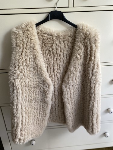 Fake fur weste beige - weste,,