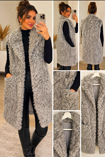 Edle damen lammfell weste - edle,