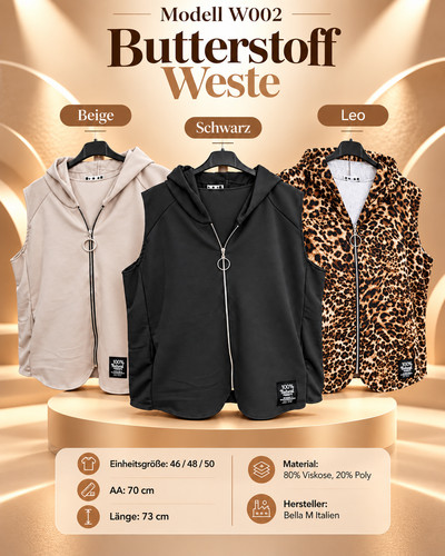 Butterstoff kapuze weste mit - kapuze,