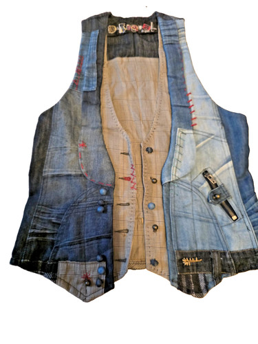 Desigual jeansweste patchwork - desigual,