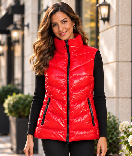 Marc cain lack weste glanz - lack,